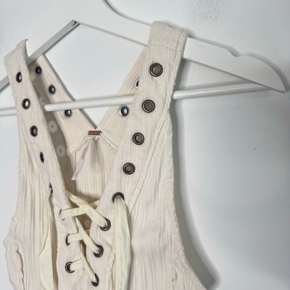 FREE PEOPLE | Little Gingy Lace Up Tank‎ Top | S - Picture 5 of 6